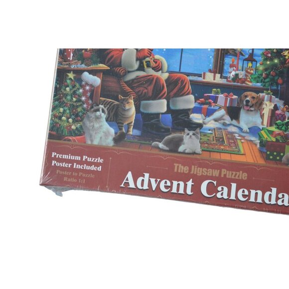 Jigsaw Puzzle Advent Calendar 1008 Pieces Premium Poster Included 42 Pieces Per - Picture 2 of 3